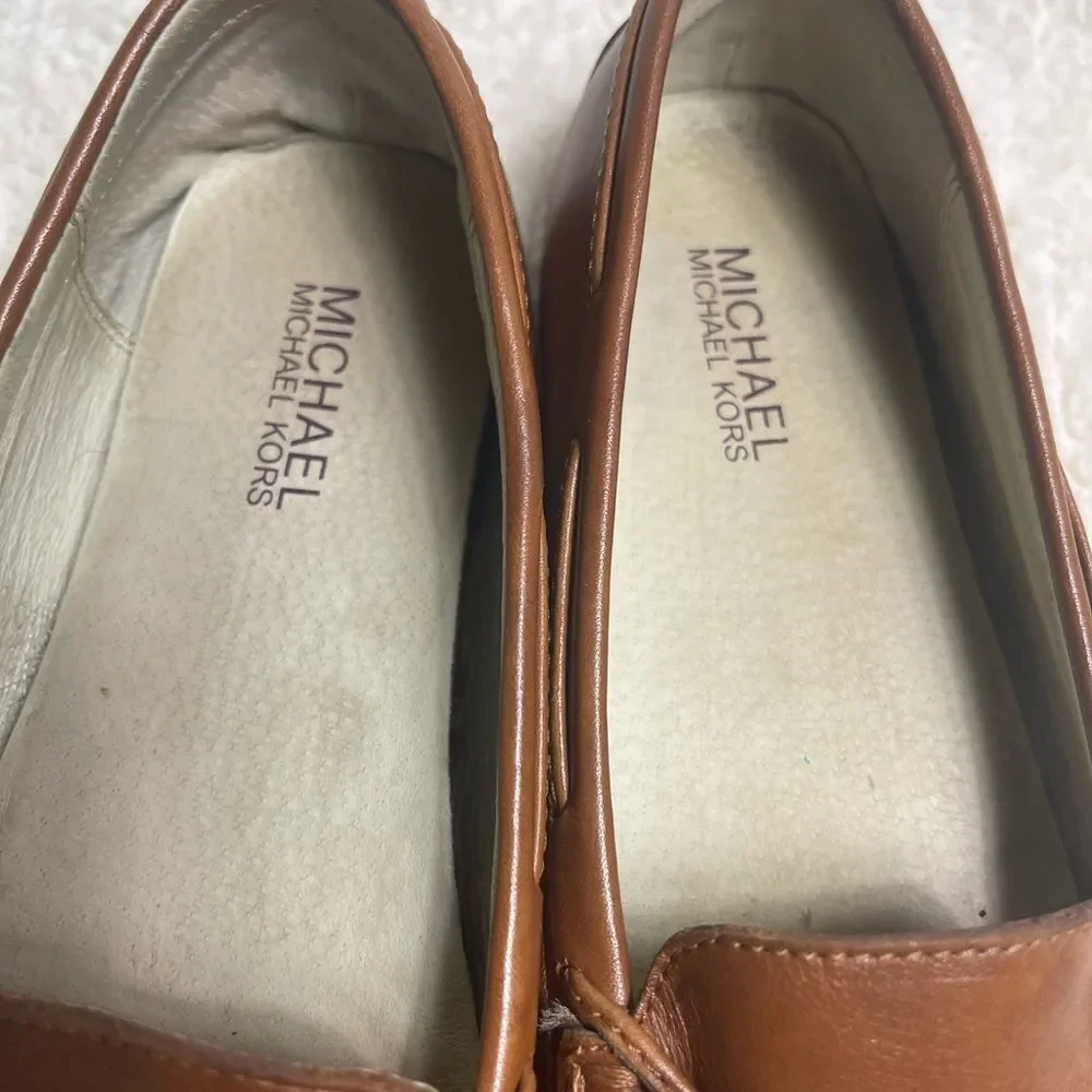 Michael Michael Kors Tan Leather Loafers SZ8M